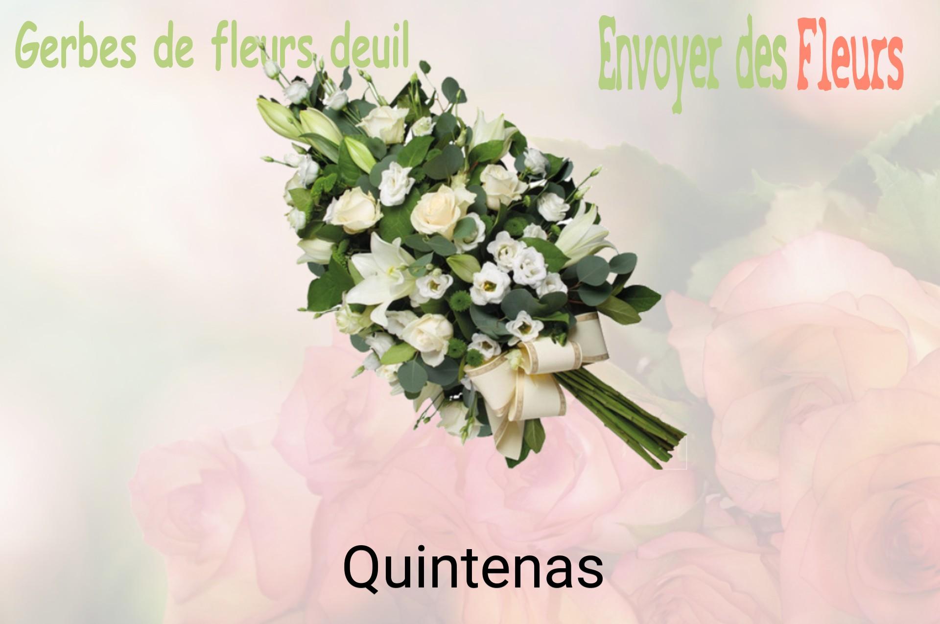 Gerbe de fleurs de deuil livrée à Quintenas